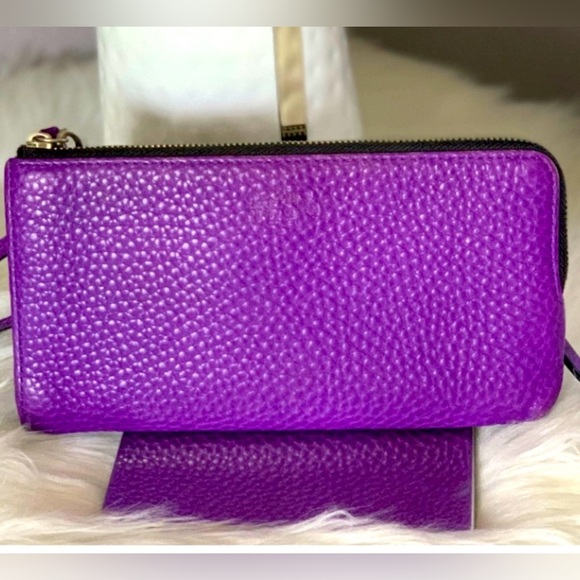 RARE HTF COACH Y2K Purple/ Violet Leather Wallet/Clutch
